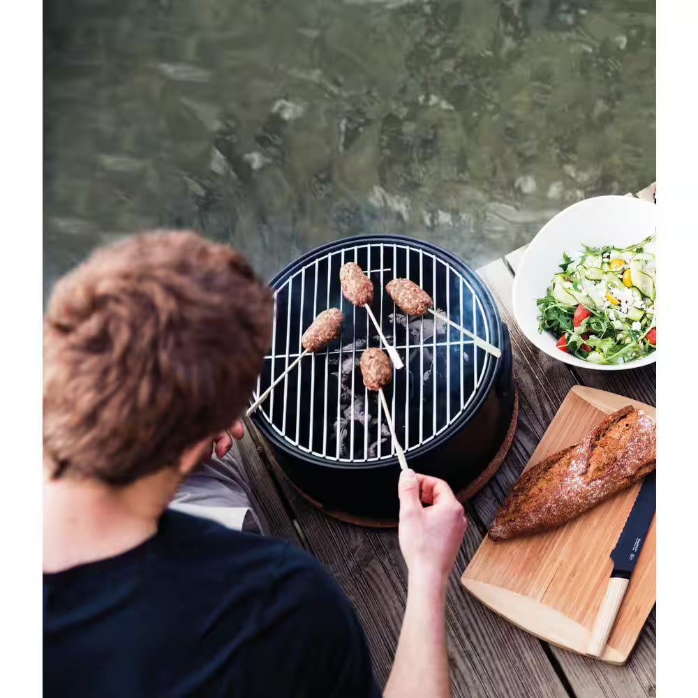 Portable Tabletop Charcoal Grill in Black
