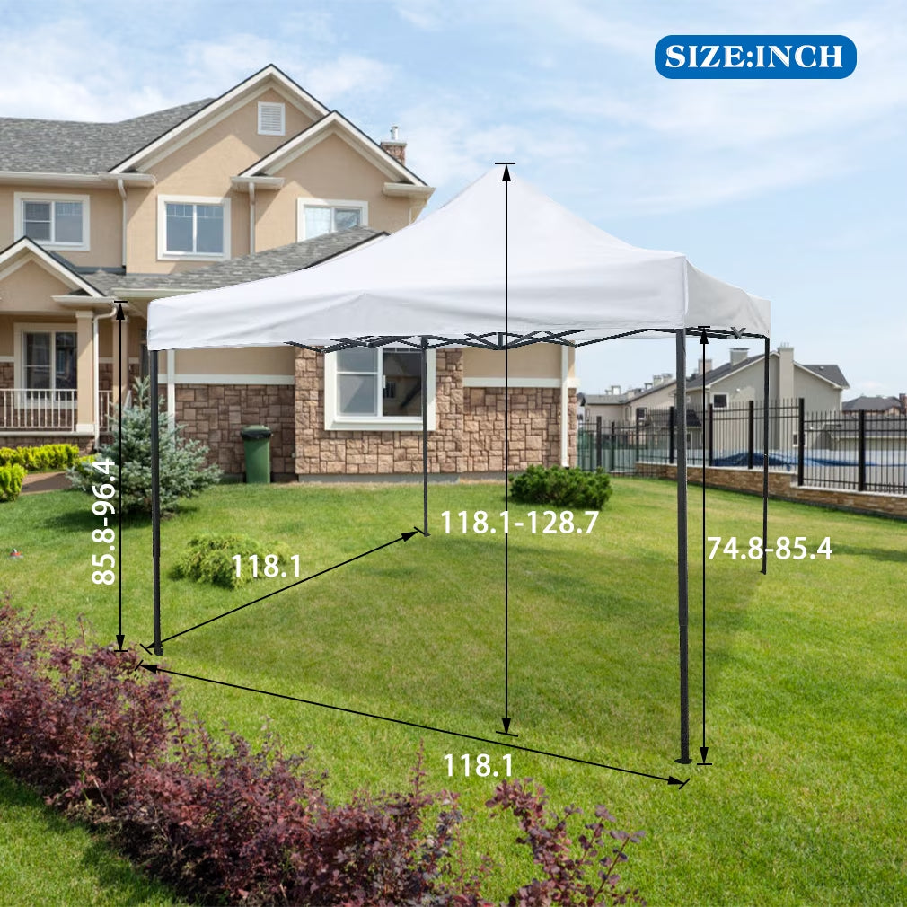 Pop up Canopy 10X10 Pop up Canopy Tent Party Tent Ez up Canopy Sun Shade Wedding Instant Folding Protable Better Air Circulation Outdoor Gazebo with Backpack Bag