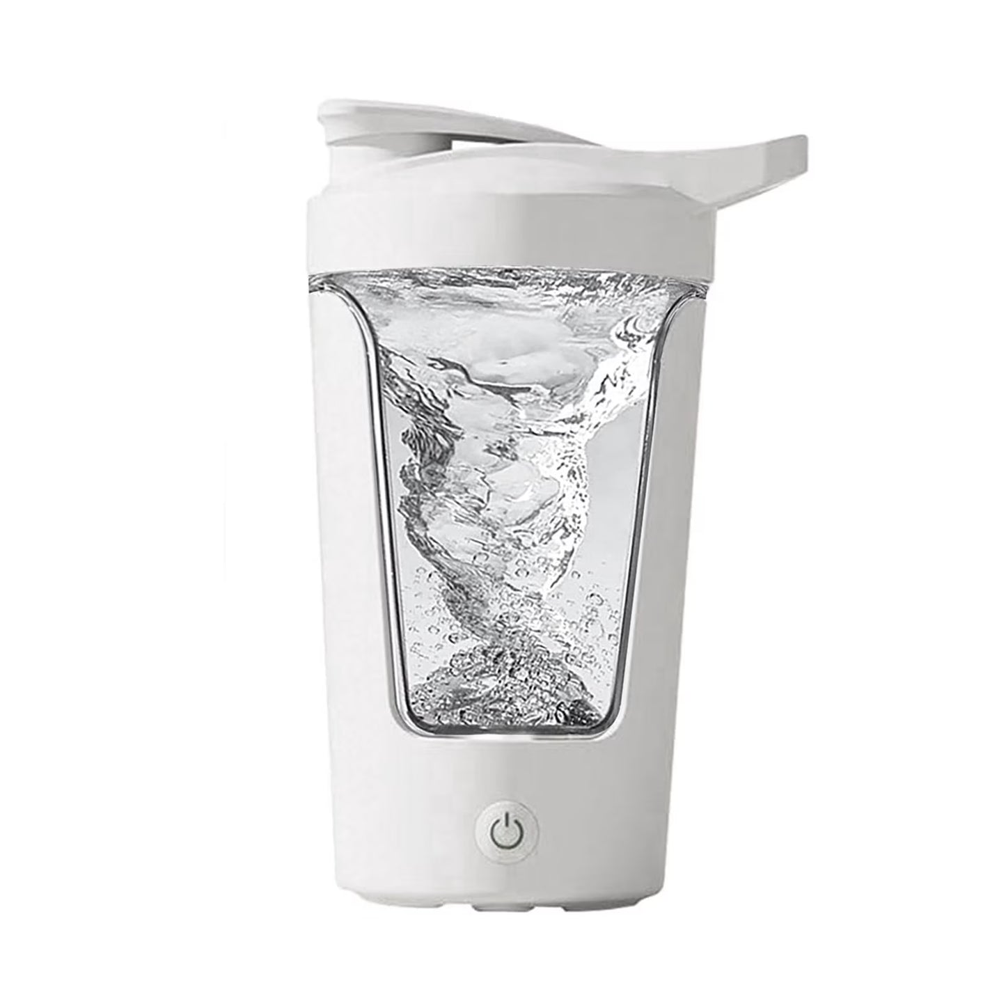 Rechargeable Electric Shaker Bottle for Protein and Beverage Mixing, White