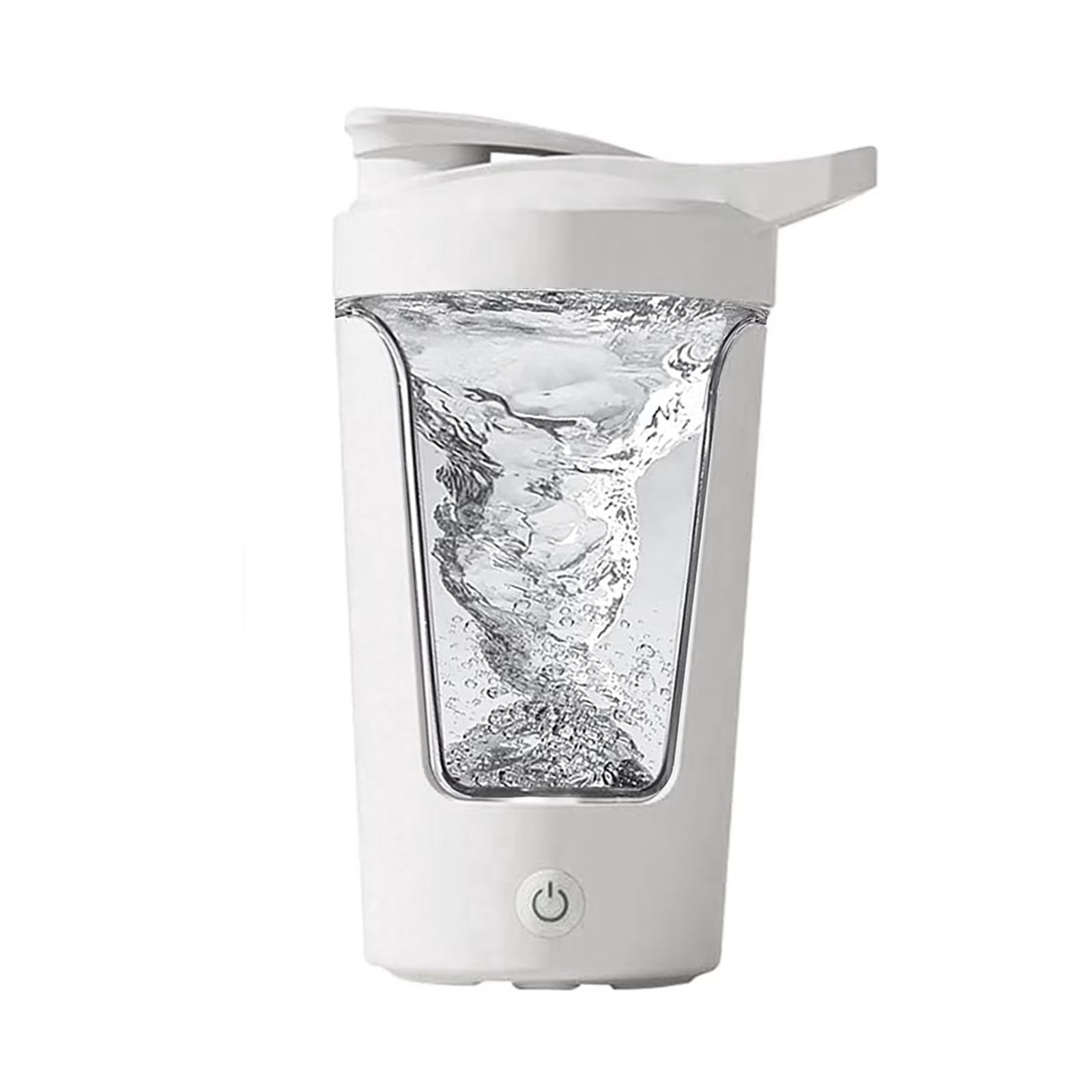 Rechargeable Electric Shaker Bottle for Protein and Beverage Mixing, White