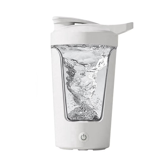 Rechargeable Electric Shaker Bottle for Protein and Beverage Mixing, White