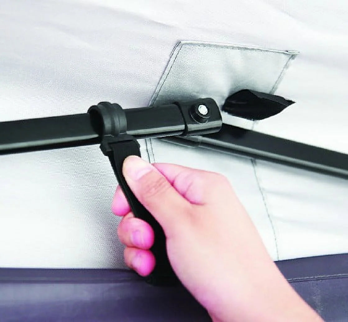 Sun Wall for 10' X 10' Straight Leg Canopy for Camping (Accessory Only), Dark Grey