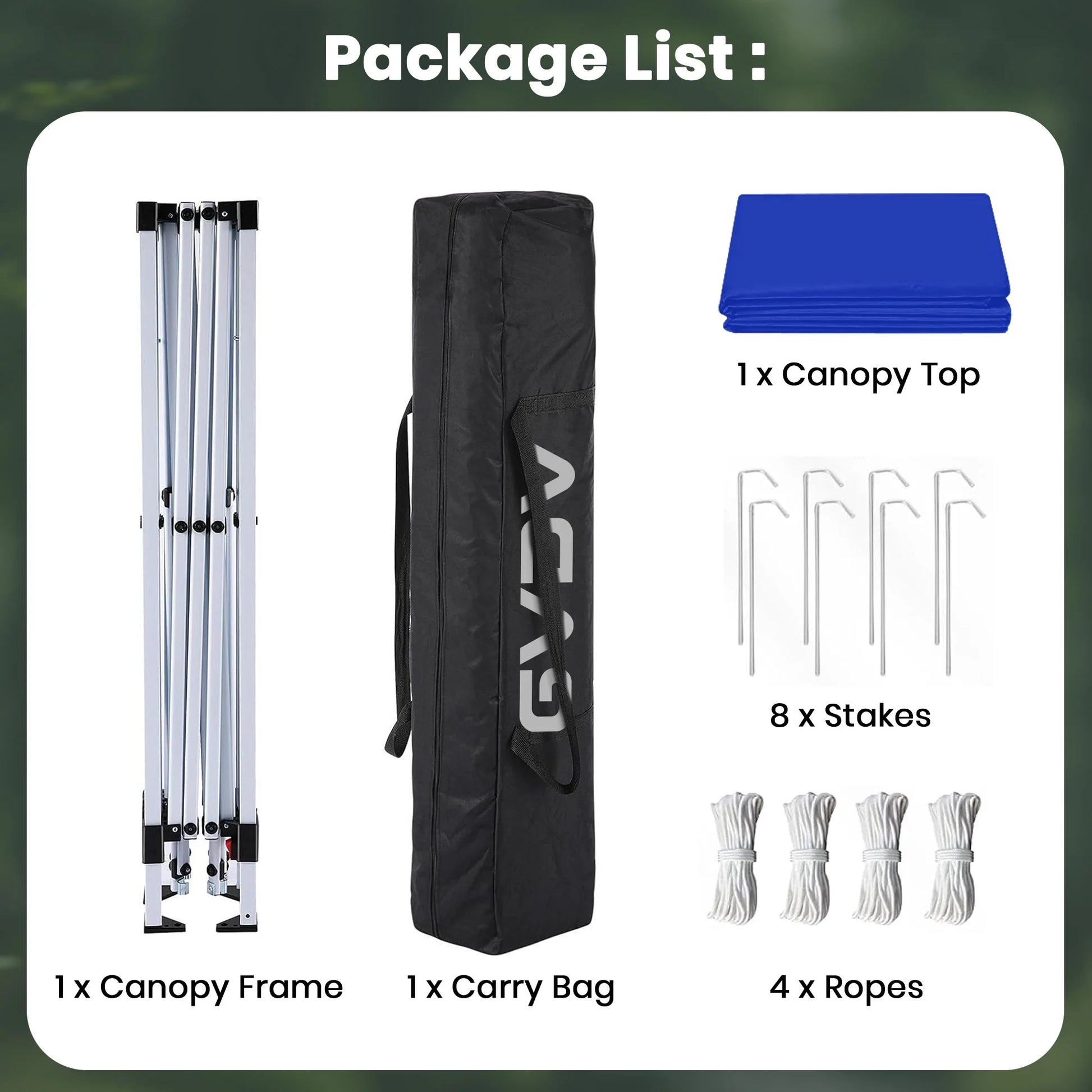 Canopy Tent, 10X10 Ft Easy Pop up Outdoor Canopy Tent, Portable Straight Leg Gazebo Instant Canopy, Blue