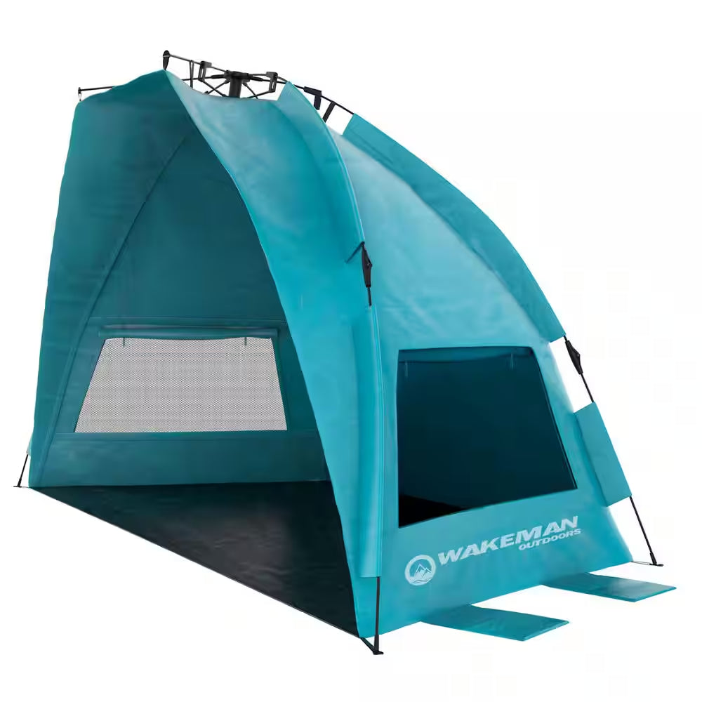 Turquoise Pop up Beach Tent Sun Shelter with Carry Bag