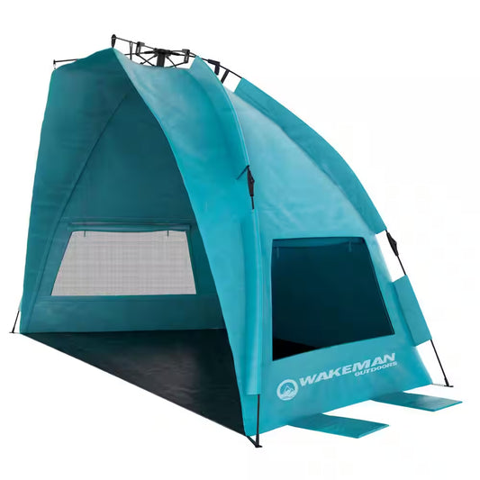 Turquoise Pop up Beach Tent Sun Shelter with Carry Bag