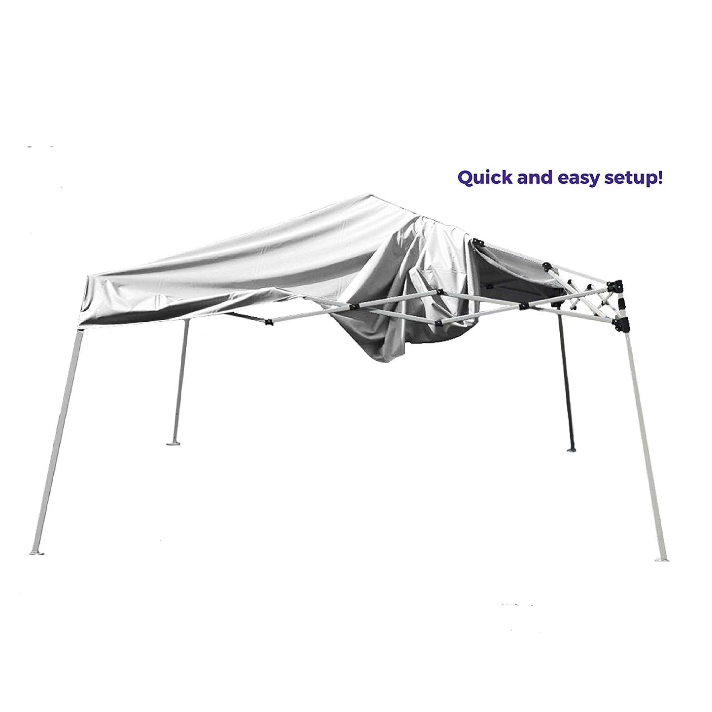 10 X 10 Pop up Canopy Tent, Instant Slant Leg Portable Shade Tent with Carrying Bag, White