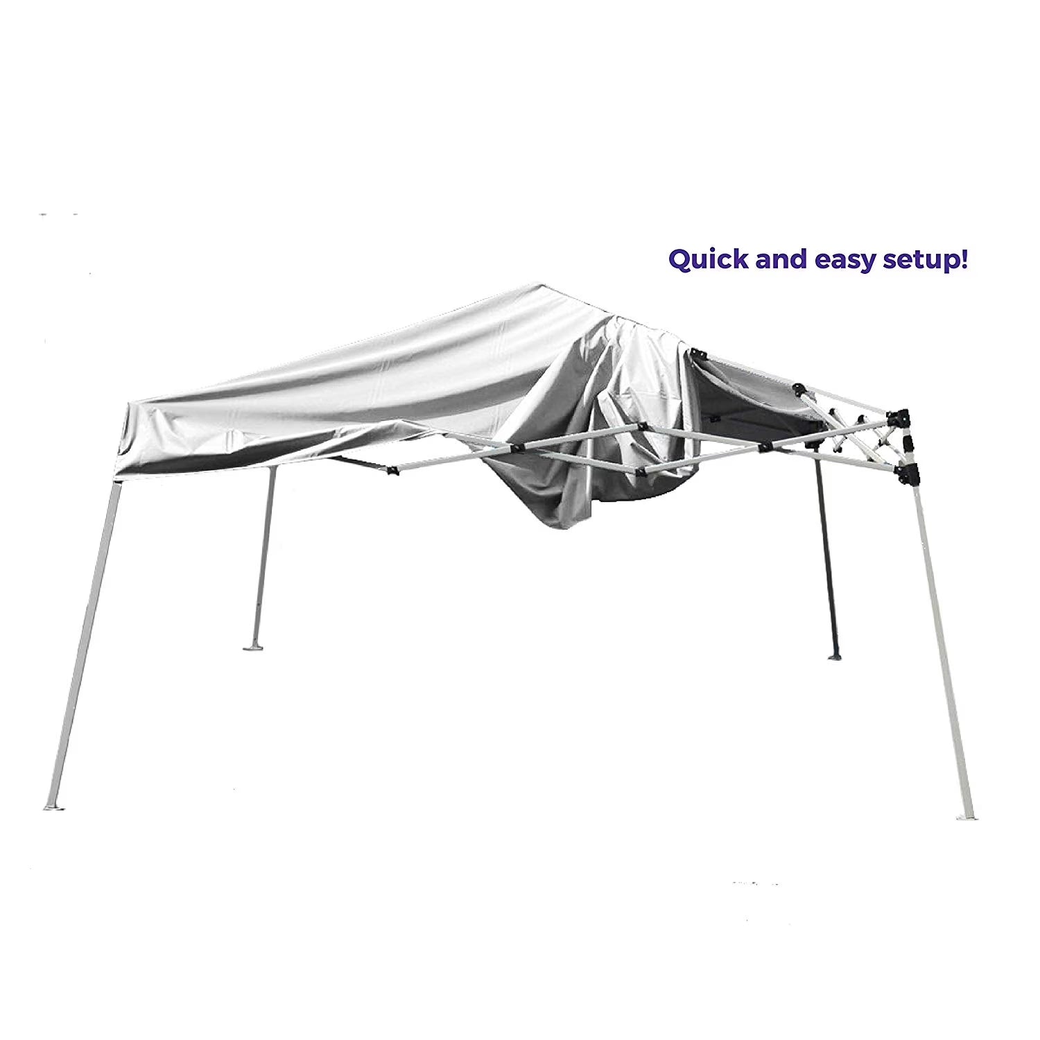 10 X 10 Pop up Canopy Tent, Instant Slant Leg Portable Shade Tent with Carrying Bag, White