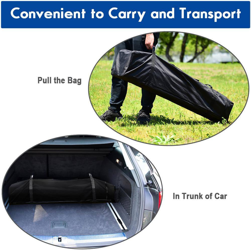 8 Ft. X 8 Ft. Dark Blue Pop-Up Canopy Tent Shelter with Sand Bag