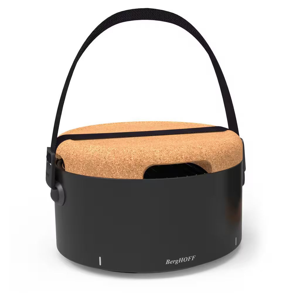 Portable Tabletop Charcoal Grill in Black